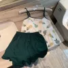 Зелёный с принтом ананас (с вкладышем)