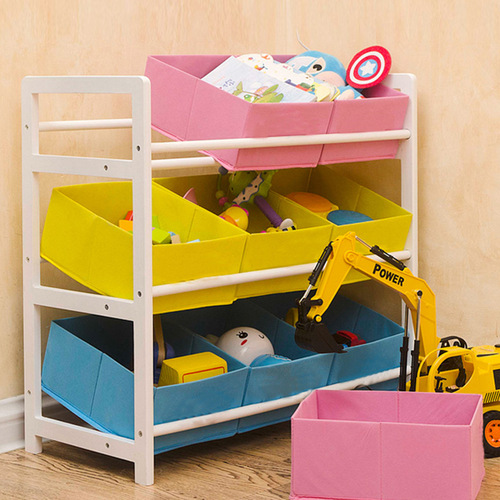 Solid Wood Children's Toy Rack Toy Storage Rack Toy Organization Rack Toy Display Rack Toy Storage Box Toy Cabinet