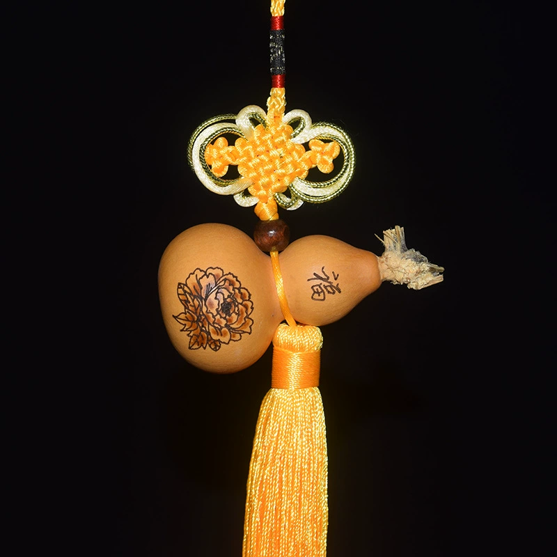 Small gourd pendant natural pyrography gourd bagua gourd gourd small gift car hanging