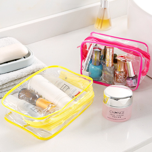 Factory direct sales PVC bags transparent plastic handbags printed PVC zipper bags EVA cosmetic bags can be printed with LOGO