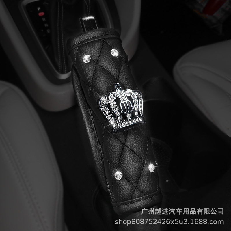 Fundas Protectoras para Cinturón de Seguridad de Auto de Cuero PU, Decorativo con Diamantes