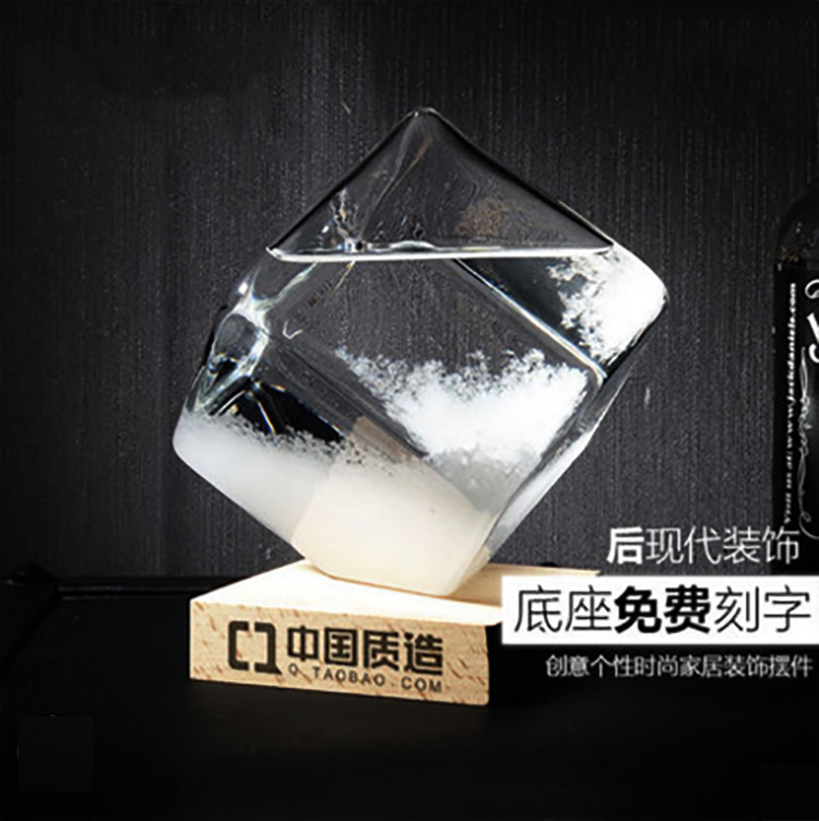 Pronóstico del tiempo botella de agua cubo nueva tormenta botella regalo creativo para amigos regalo artesanal de vidrio fabricante al por mayor