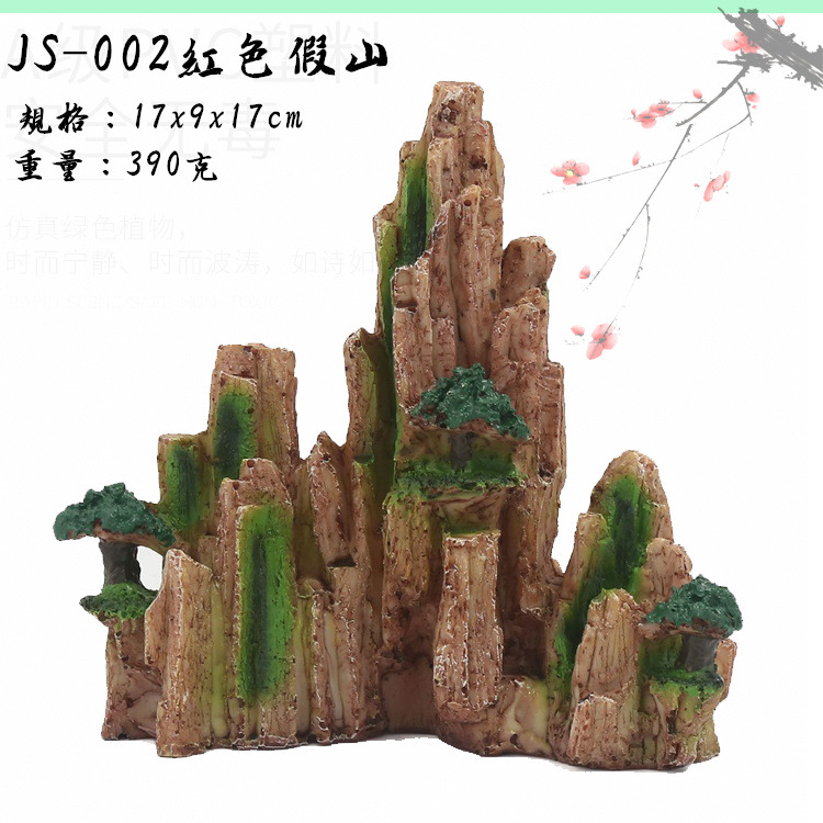 Resina artificial decoración de rocalla pescado Camarón cangrejo escape cueva acuario paisaje decoración crawler piedra falsa Decoración