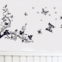 JM8062唯美梅花香蝴蝶 臥室客廳電視背景牆貼紙牆貼批發