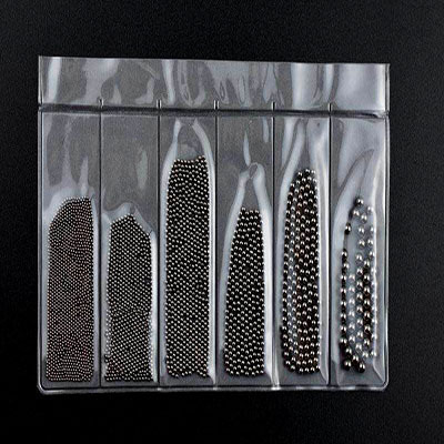 Fábrica directa manicura seis rejilla tamaño bola de acero lentejuelas uñas joyería nuevo estilo japonés clavo taladro joyería Decoración