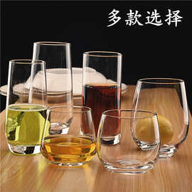 玻璃杯水杯啤酒杯威士忌杯花茶杯玻璃酒杯蛋杯无杆红酒杯