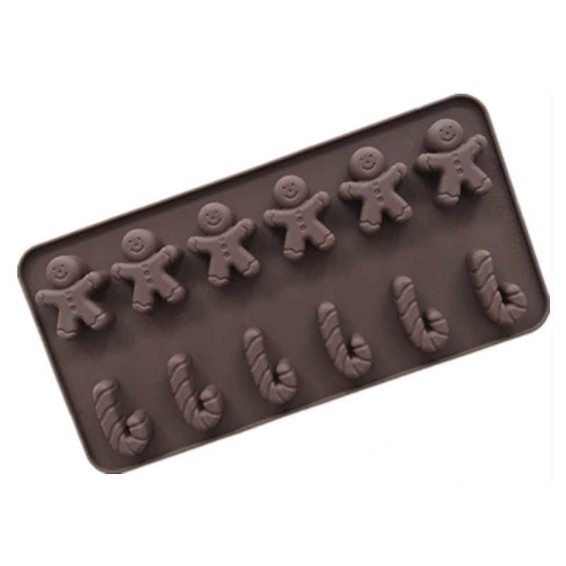 蓝调 Spot gingerbread man Christmas series silicone handmade soap, cold soap lacquer wax grain mold