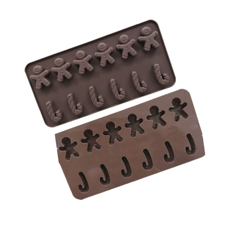 蓝调 Spot gingerbread man Christmas series silicone handmade soap, cold soap lacquer wax grain mold