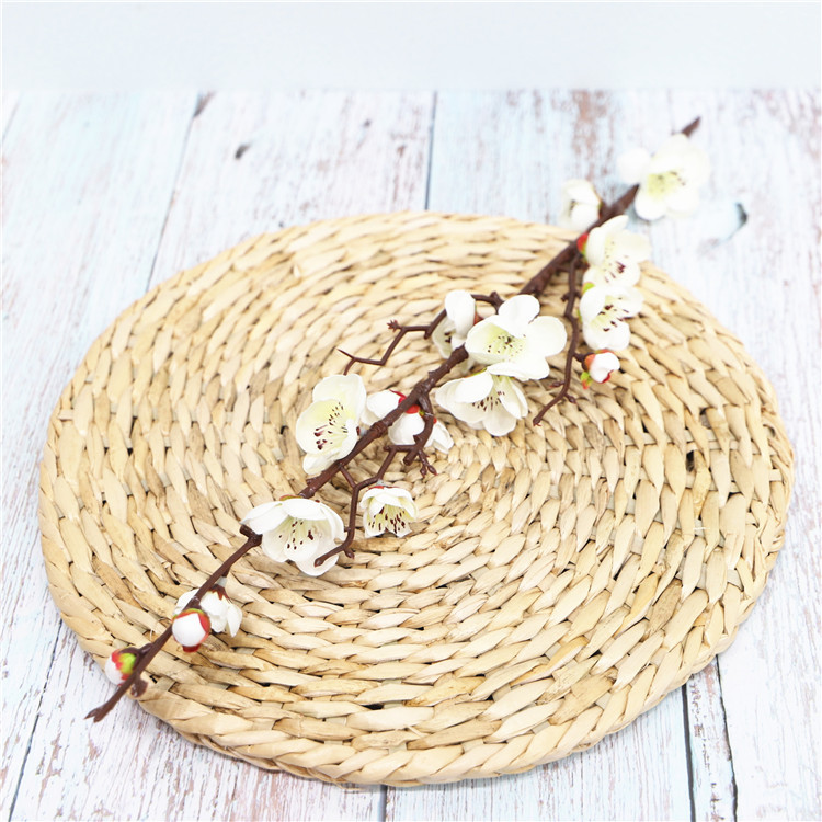 Venta al por mayor chino pastoral flor artificial del ciruelo al por mayor flor falsa pequeña flor del ciruelo rama salón flor decorativa