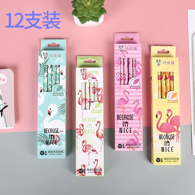 Южная Корея канцелярские принадлежности Детский мультфильм Изысканный Кот шестиугольный деревянный карандаш с ластиком HB студенческий карандаш нетоксичный