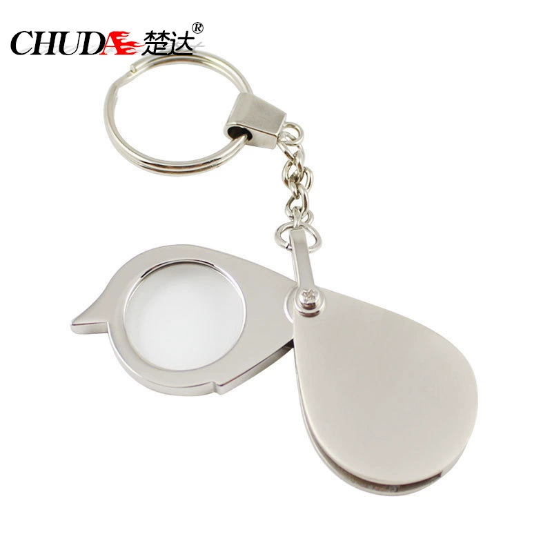 Карманная портативная полнометаллическая живая ручка Chuda с маленькими персонажами, 30 мм, складная Карманная Лупа с брелком