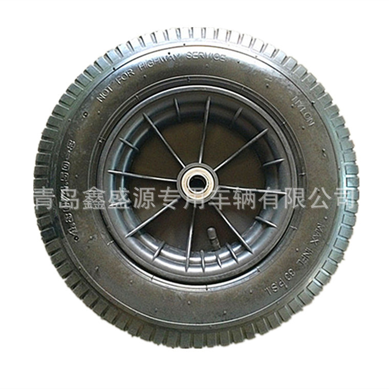 16寸橡胶充气轮 16寸货仓工具车充气轮子 16*4.80/4.50-8充气轮