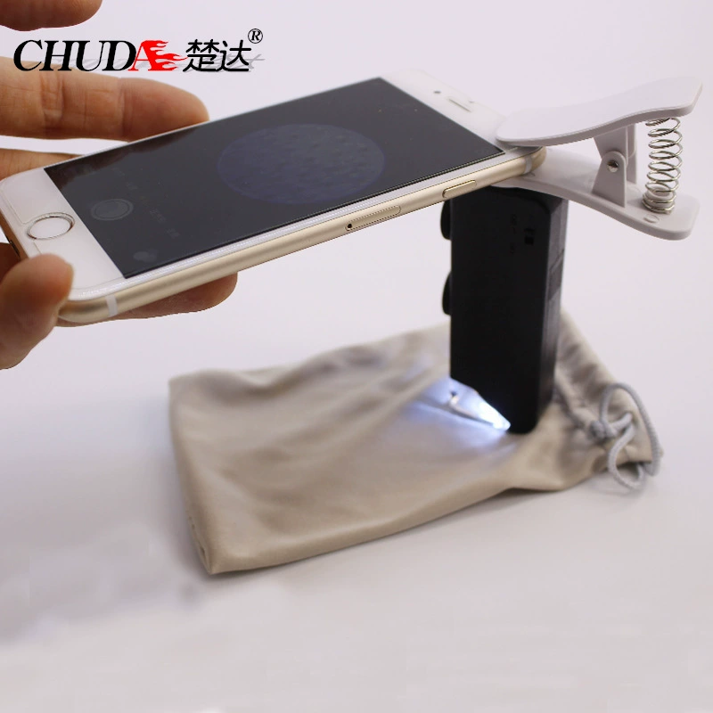 Chuda 60-100 раз светодиодное увеличительное стекло с регулируемым фокусом Карманный микроскоп портативный увеличительное стекло для мобильного телефона