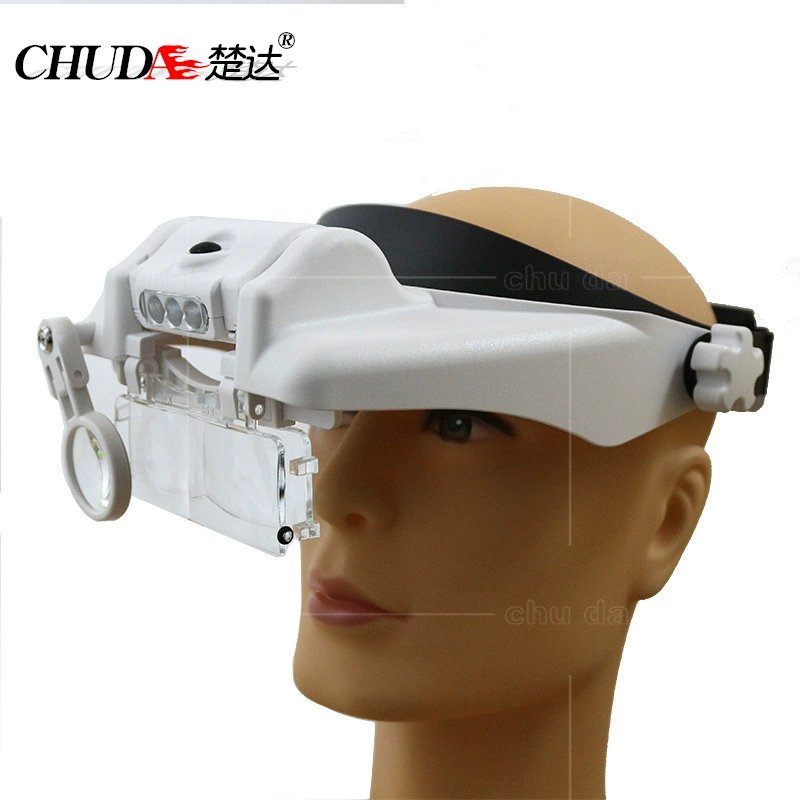 Новое ношение лампы 3LED освещение увеличительное стекло несколько линз татуировка бровей прививка 81000S Laboratory