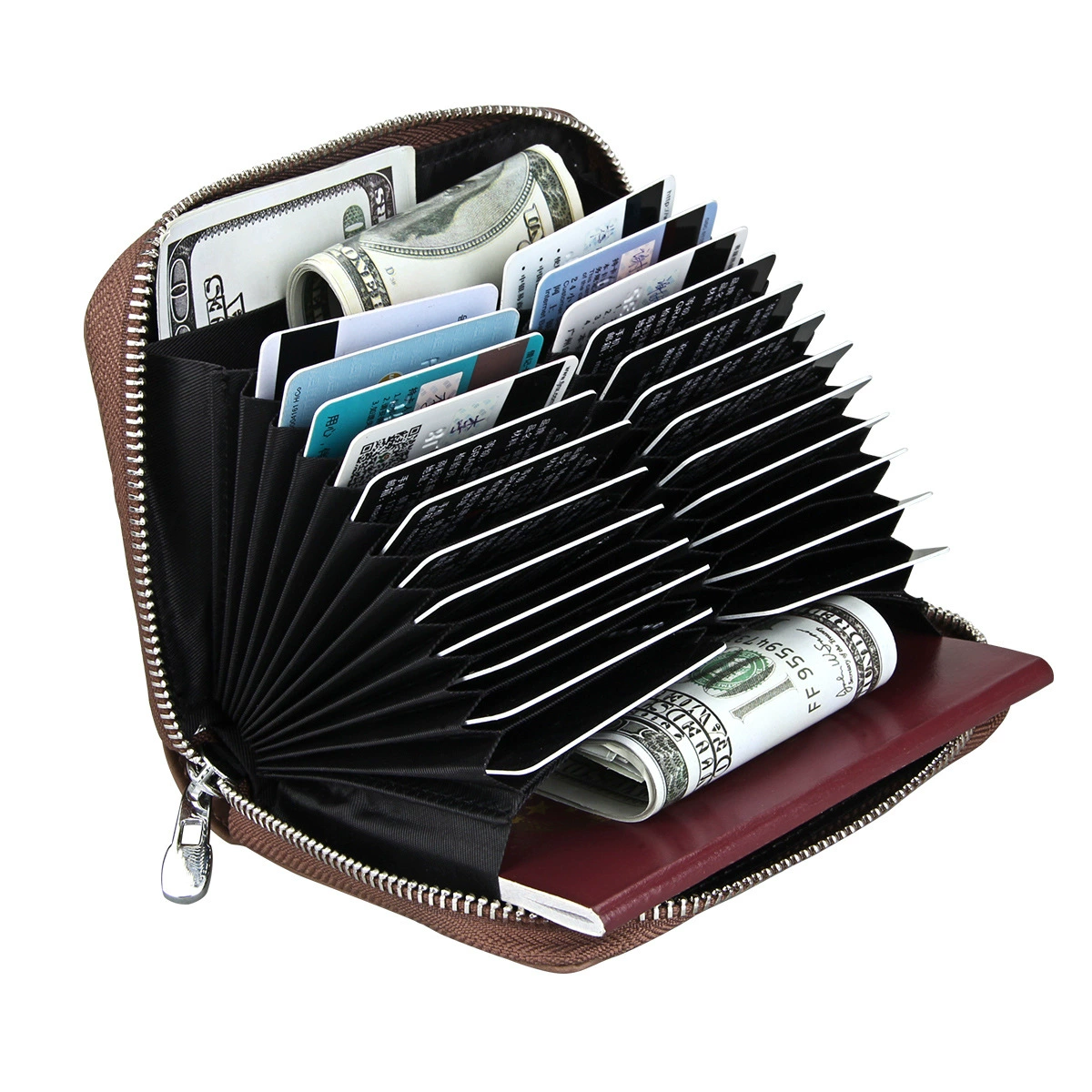 Organ, men's card holder, leather universal passport bag, case, wholesale