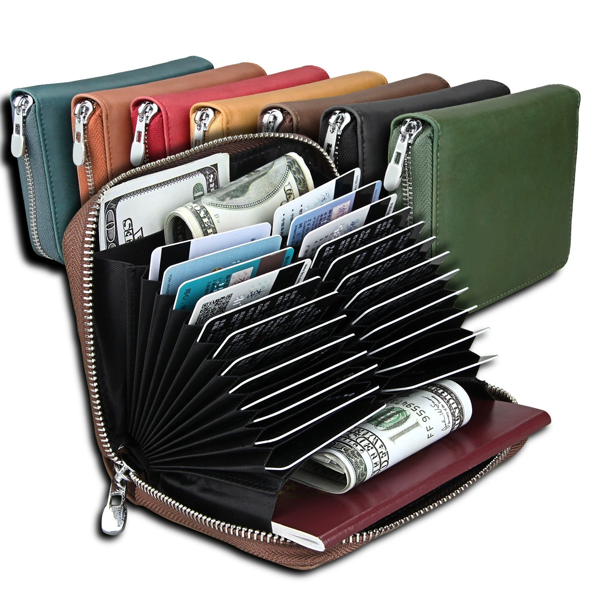 Organ, men's card holder, leather universal passport bag, case, wholesale