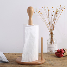 厨房纸巾架木质吸油卷纸底座创意榉木立式纸架子