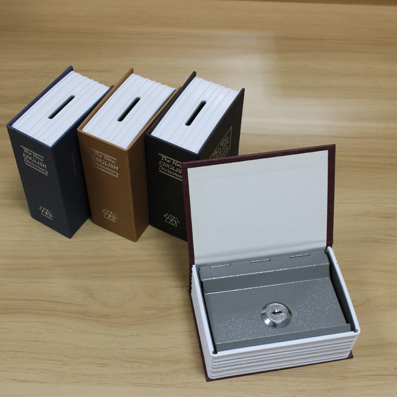 Mini libro caja de contraseña segura caja mini caja de almacenamiento para niños con cerradura alcancía