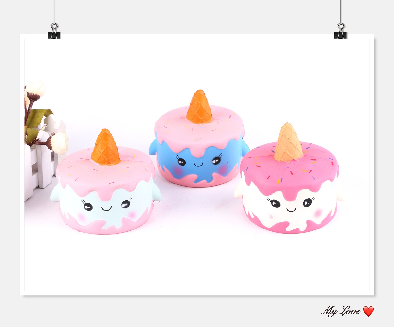 Squishy lento rebote unicornio ventilación descompresión accesorios de juguete Nuevo juguete de rebote lento hamburguesa pastel