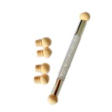 七色可选 双头海绵晕染笔单支+4个替换头 美甲OPP袋装