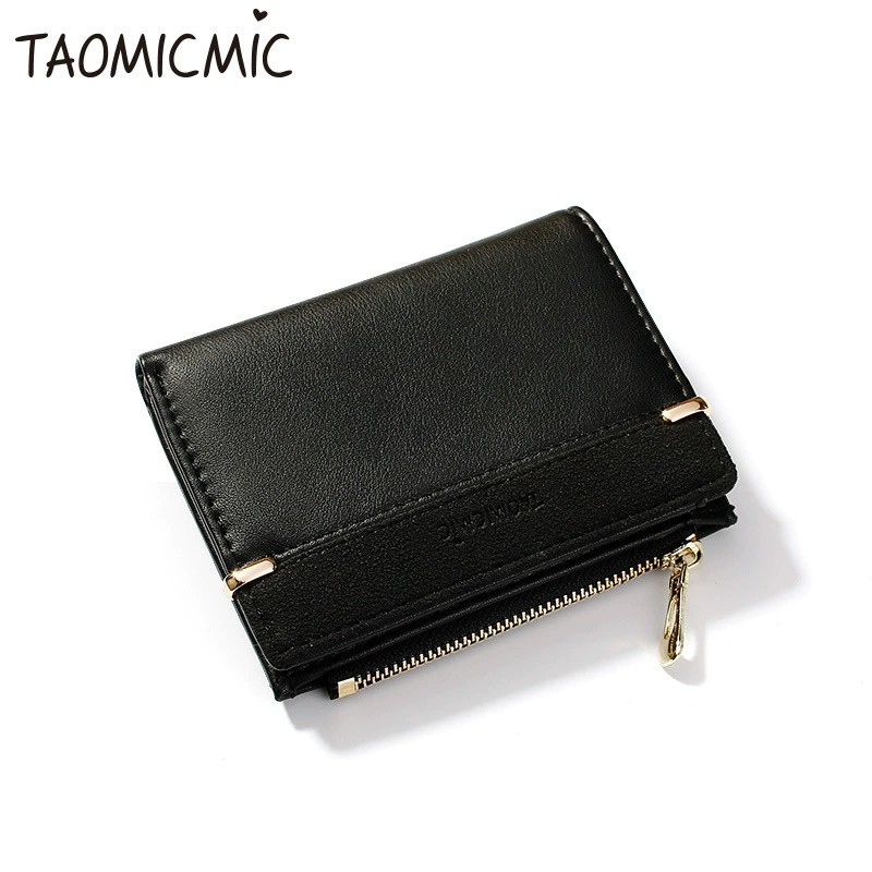 Кошелек (TAOMICMIC 928010) — молния, матовый держатель карт, компактная короткая поясная модель