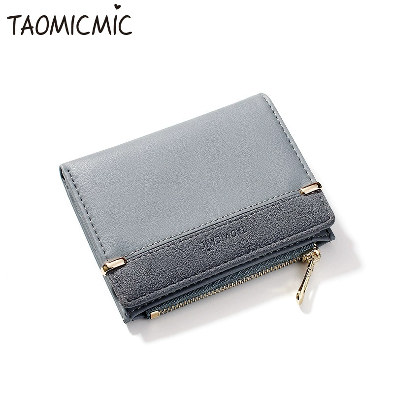 Кошелек (TAOMICMIC 928010) — молния, матовый держатель карт, компактная короткая поясная модель