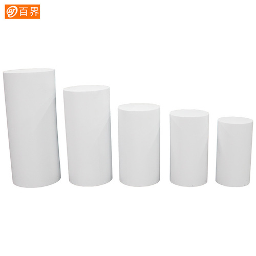 Baijie Wedding Prop Stage Window Birthday Party Cake Dessert Stand Ornament Cylindrical Dessert Table Wedding Decoration