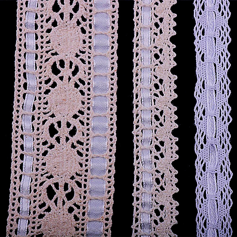 棉线花边穿丝带系列 缎带花边服装辅料DIY工艺配饰 厂家直销
