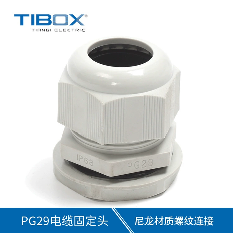 Кабельный водонепроницаемый разъем Glen Head Пластиковая крепежная головка кабеля PG29 PG Водонепроницаемая головка Glen для распределительной коробки