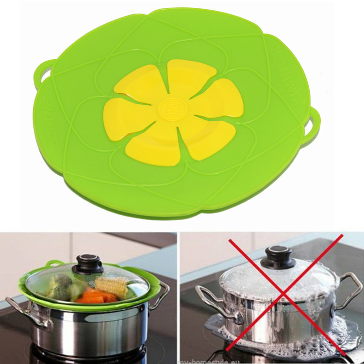 26cm de silicona anti-desbordamiento cubierta hogar anti-desbordamiento a prueba de polvo anti-puff olla cubierta de cocina de estilo coreano de alta temperatura resistente a las salpicaduras anti-ebullición olla cubierta