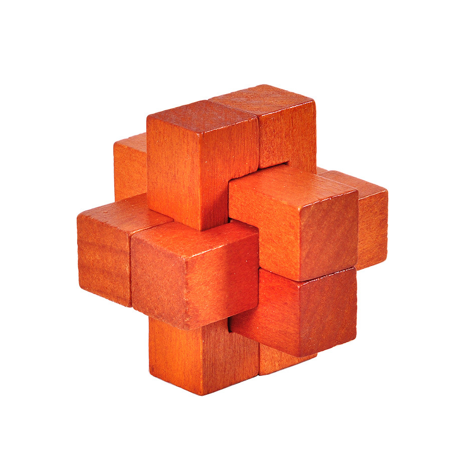 Juguetes de inteligencia educativos de madera para adultos juguetes clásicos Kong Ming Lock Luban Lock Kong Ming traje de madera en caja de seis piezas image 6