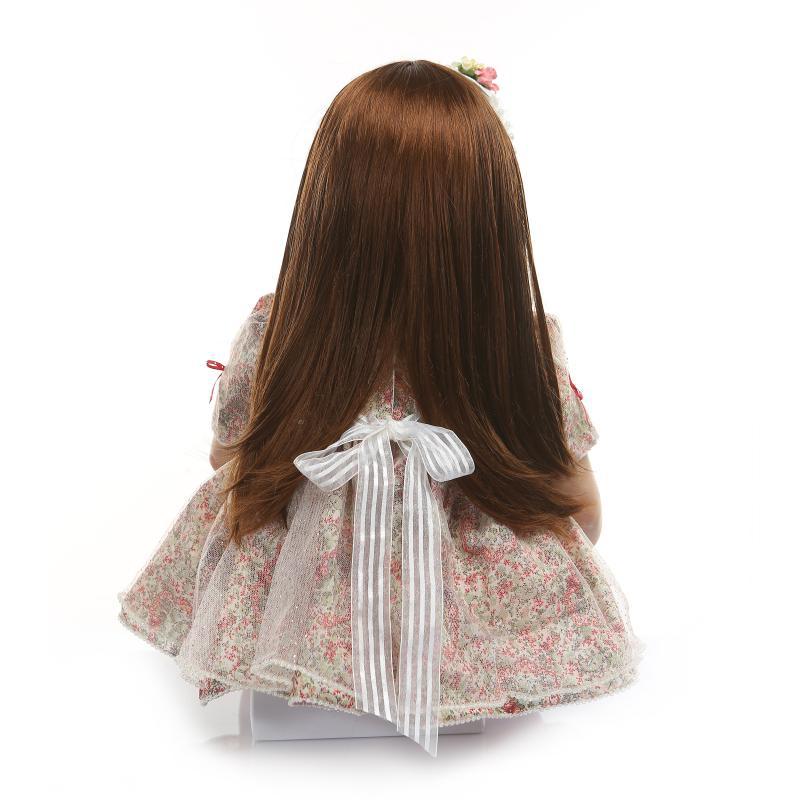 NPK nuevo pelo largo reborn niño princesa muñeca hermosa falda niñas como para acompañar Juguetes