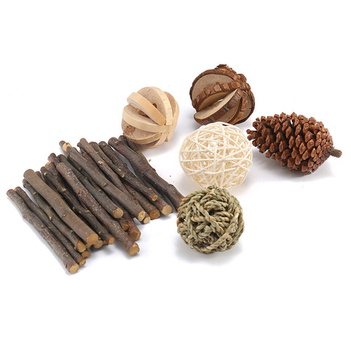 Amazon teething apple branch rabbit fruit wood molar stick chewing dry branch guinea pig guinea pig hamster molar teeth chewing wood