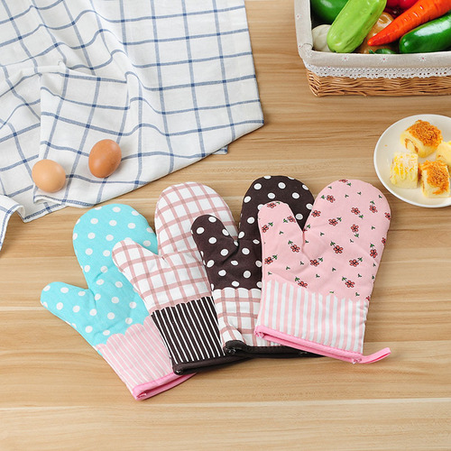Special anti-scalding gloves for microwave oven anti-slip gloves for kitchen baking thickened high temperature resistant insulation gloves