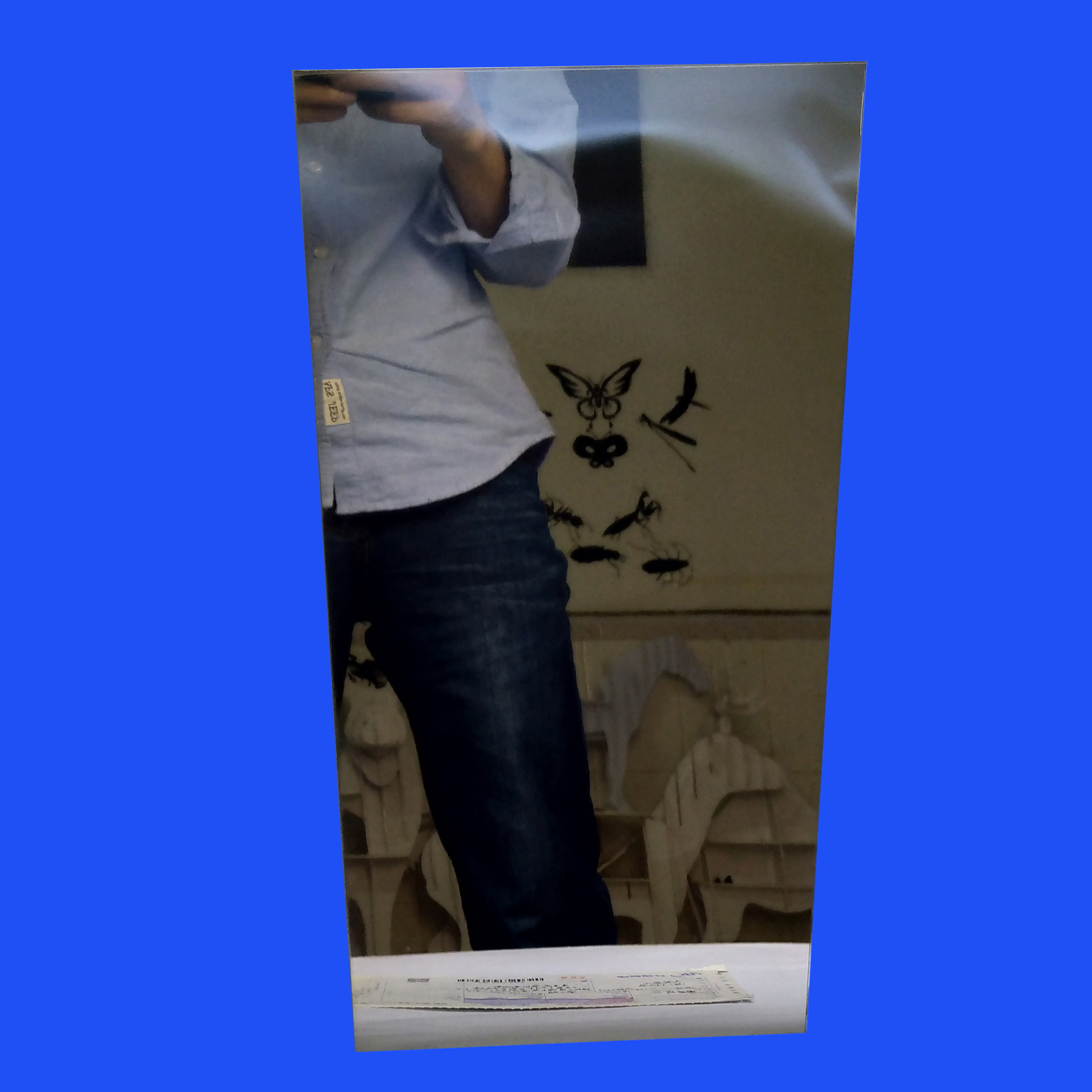 亚克力银色半透明镜面 半透光镜片有机玻璃镜子 定做加工