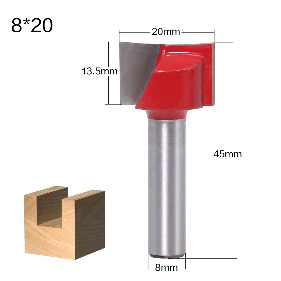 Fresa para trabajar la madera 8mm inferior cuchillo de limpieza inferior de fresado mesa de borde invertido fresado inferior cuchillo recorte máquina herramienta cabeza