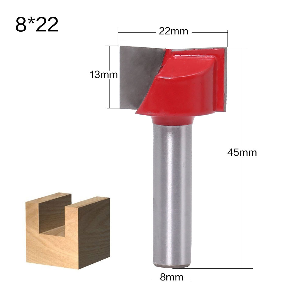 Fresa para trabajar la madera 8mm inferior cuchillo de limpieza inferior de fresado mesa de borde invertido fresado inferior cuchillo recorte máquina herramienta cabeza