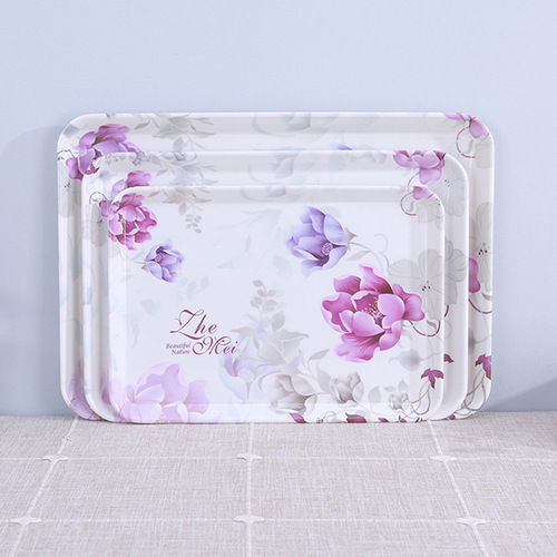Extra large water cup European-style rectangular tea tray simple hotel living room home melamine tray dinner plate European-style plastic