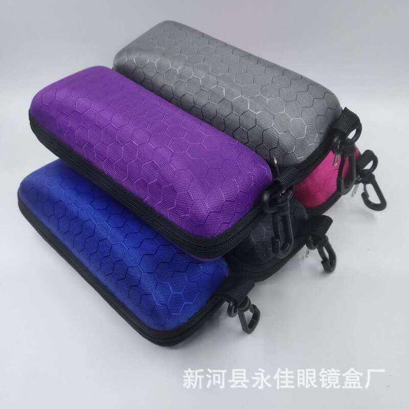 Manufacturer Wholesale New Model Portable Glasses Case with Hook Zipper for Sunglasses and Eyeglasses
