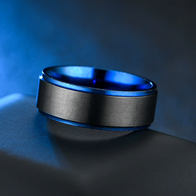 Fashionable black ring, 2019, European style, direct factory sales