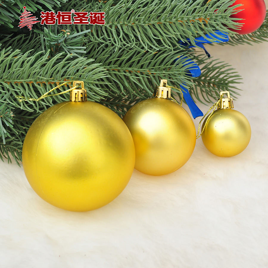 Bola de Navidad de plástico galvanizado suministros de decoración de Navidad árbol de Navidad colgante 4 cm6cm8cm Plata Mate BOLA DE Navidad