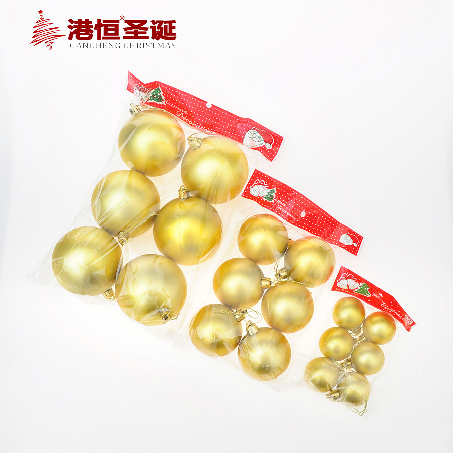 Bola de Navidad de plástico galvanizado suministros de decoración de Navidad árbol de Navidad colgante 4 cm6cm8cm Plata Mate BOLA DE Navidad