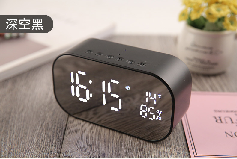 Pequeño al por mayor Yao Yun S2 reloj despertador pantalla de sonido Bluetooth inalámbrico bajo creativo altavoces de cabecera de escritorio