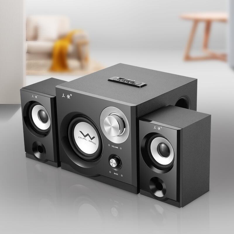 Computer Bluetooth Creative Super Subwoofer Home Audio Professional Karaoke Wooden Active Sanxia Speaker