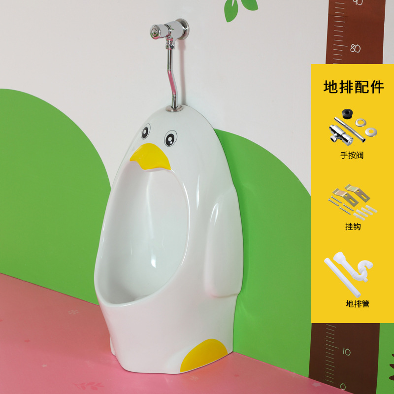 Orinal colorido infantil jardín de infantes de cerámica colgante inodoro niño niños orinal de pie montado en la pared urinario