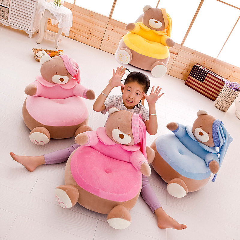 Crown Sleepy Bear Children's Plush Sofa Cartoon Lazy Small Sofa Kindergarten Baby Seat Gift Generation