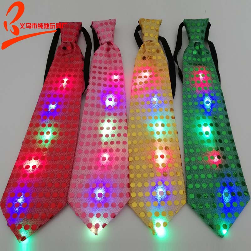 Corbata Luminosa para Fiestas – Brillante, Ideal para Halloween y Eventos Nocturnos, Exportación a EE.UU./Europa