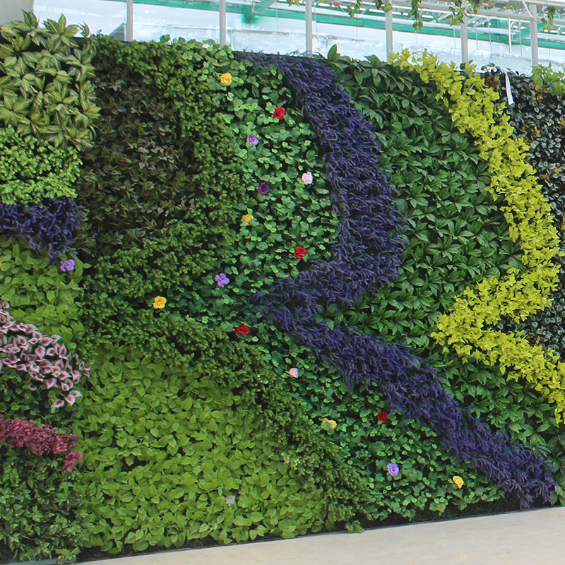 Pared de planta simulada, planta verde, decoración de pared, césped, pared de fondo, interior verde artificial, puerta de hierba falsa, red neta