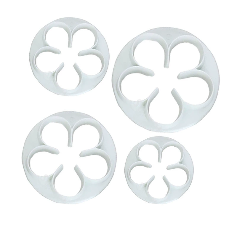 4 шт. Роза флип торт печать форма для резки Пластиковая форма для тиснения печенья торт декоративный инструмент для выпечки