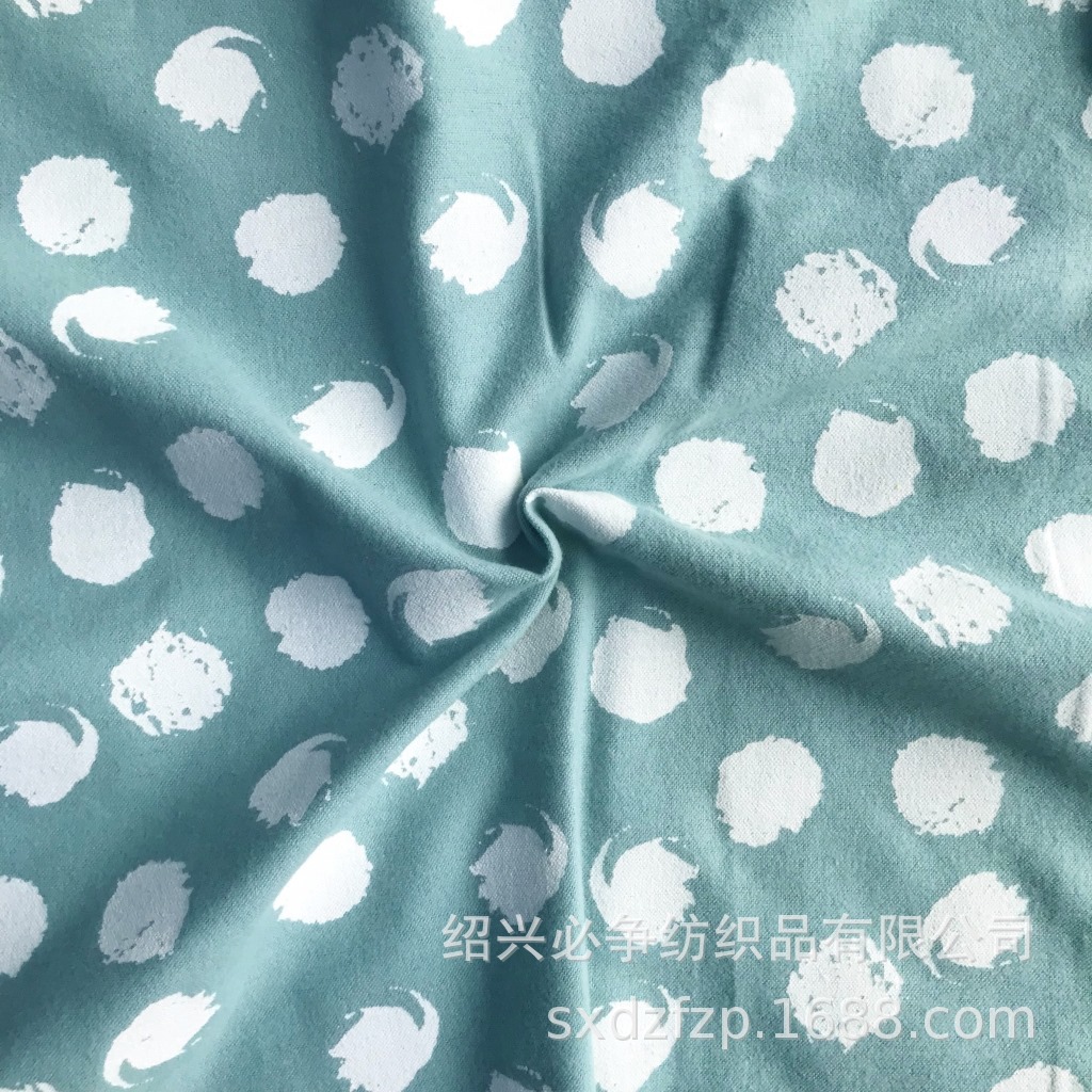 2025新款秋冬花布 时尚印花布料 棉质现货法兰绒梭织布舒适高密布